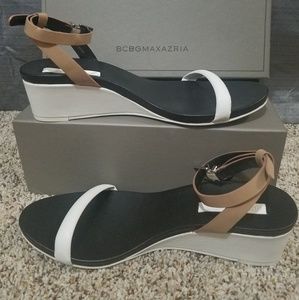 BCBGMaxAzria Open Toe Wedge Heel size 8.5